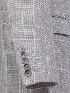 Ground Checkered Slim Fit Grey Colbert