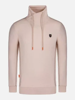 Hawaiian High Neck Beige Sweater