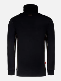 Hawaiian High Neck Black Sweater