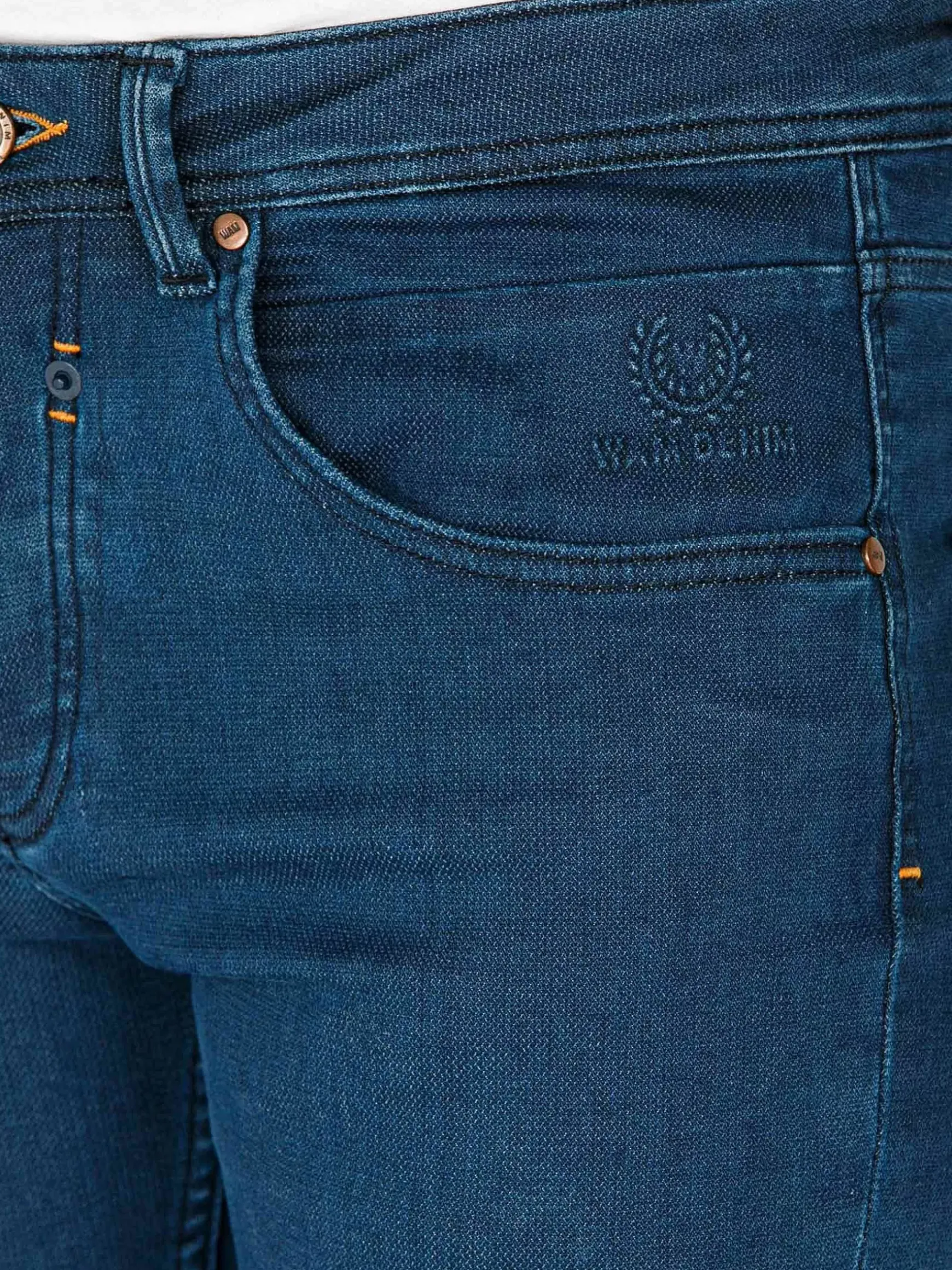 Hendrix Twill Pattern Light Navy Jeans