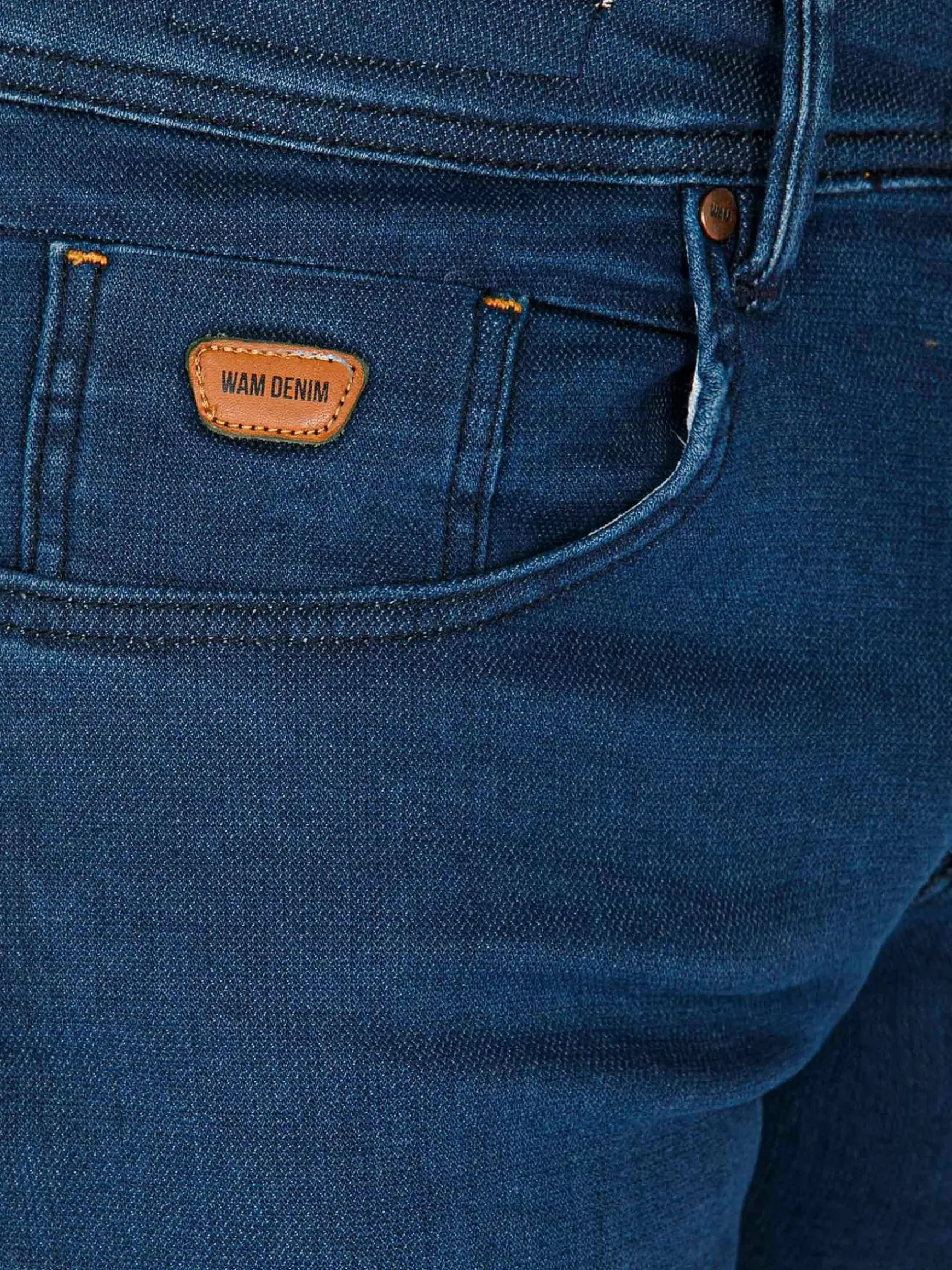 Hendrix Twill Pattern Light Navy Jeans