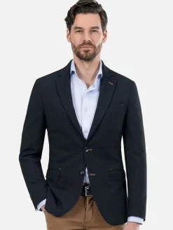 Italy Stretch Poly Light Indigo Colbert