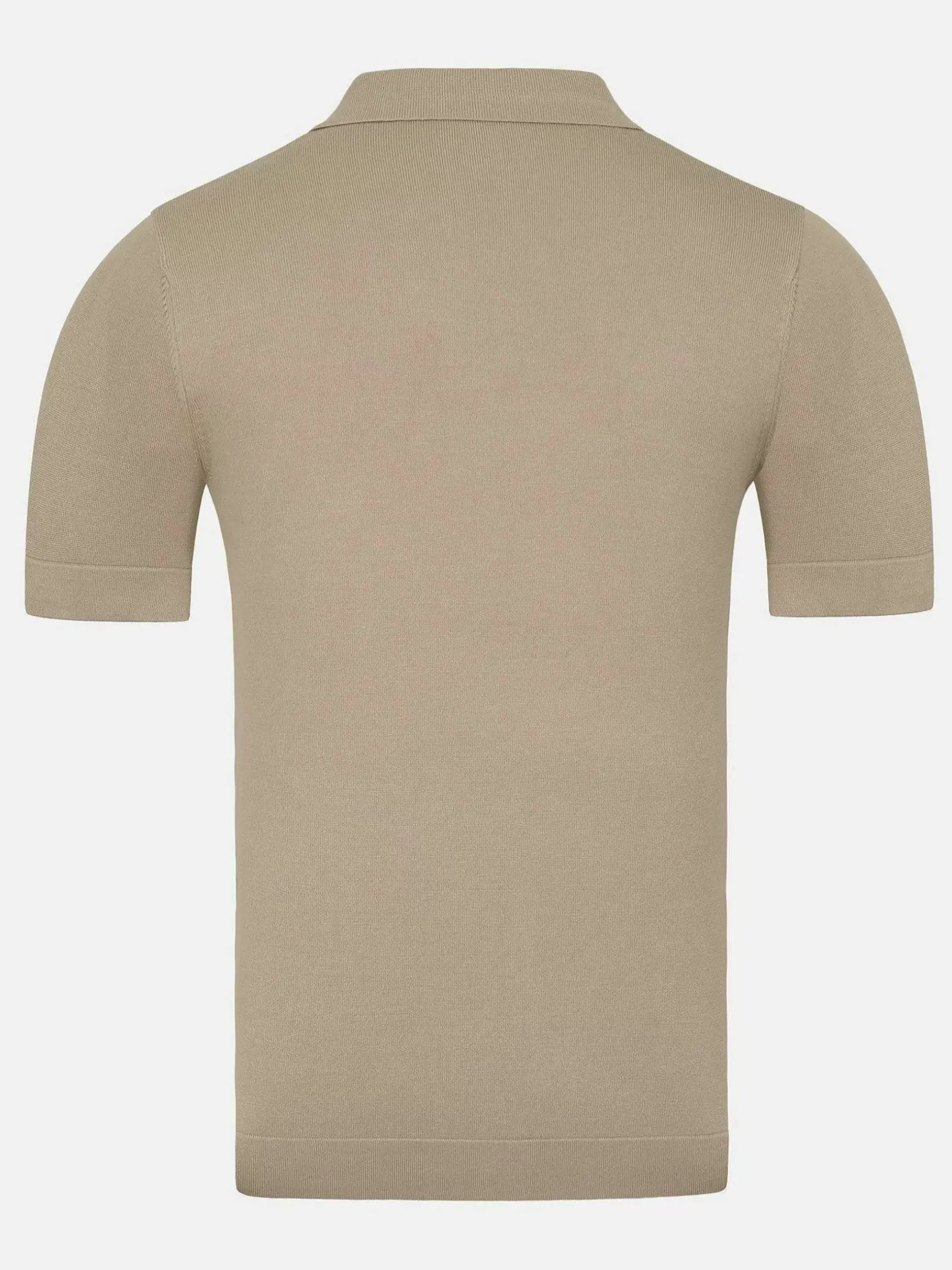 James Full Button-Down Beige Polo