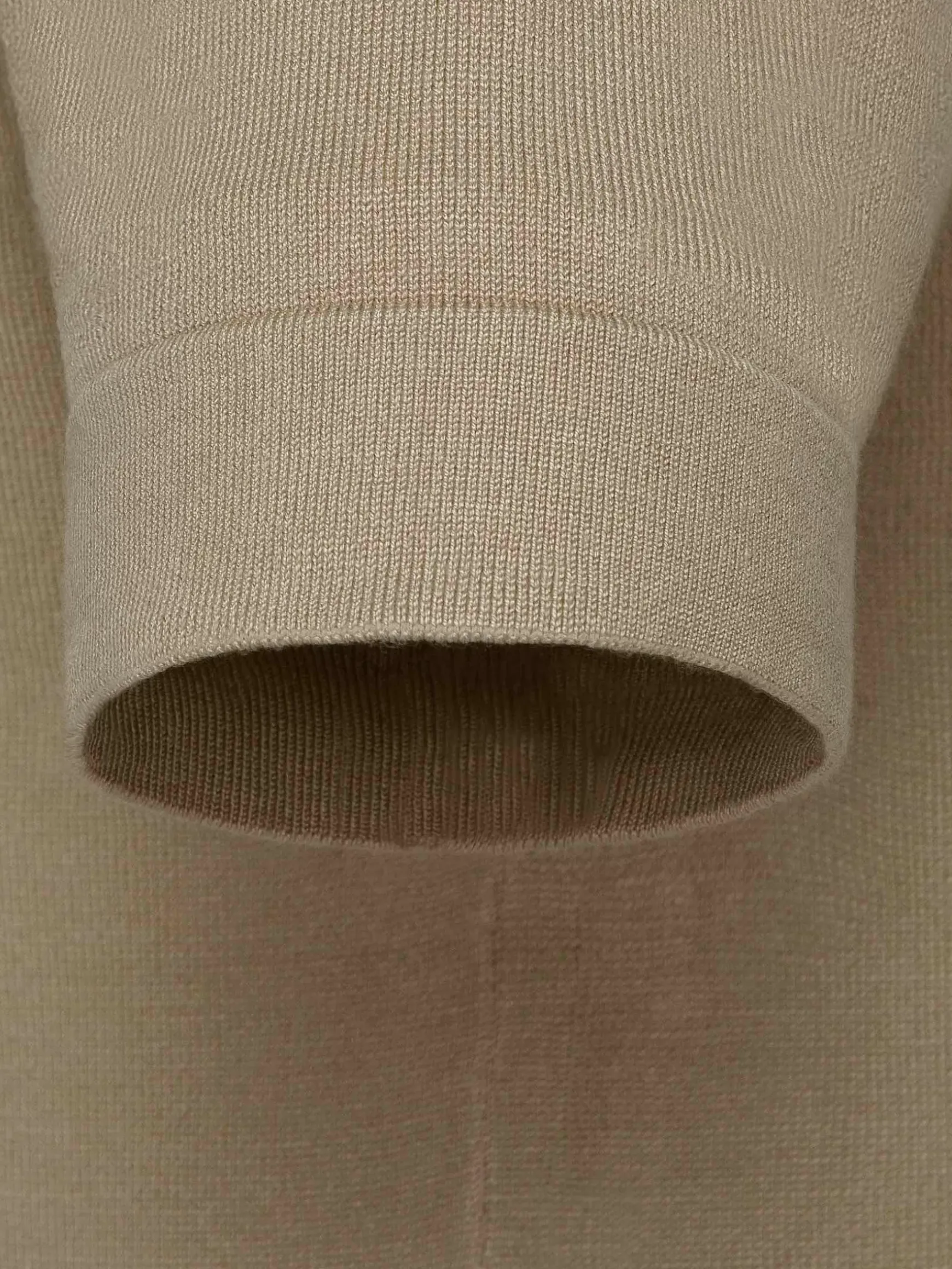 James Full Button-Down Beige Polo