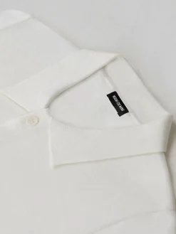 James Full Button-Down White Polo