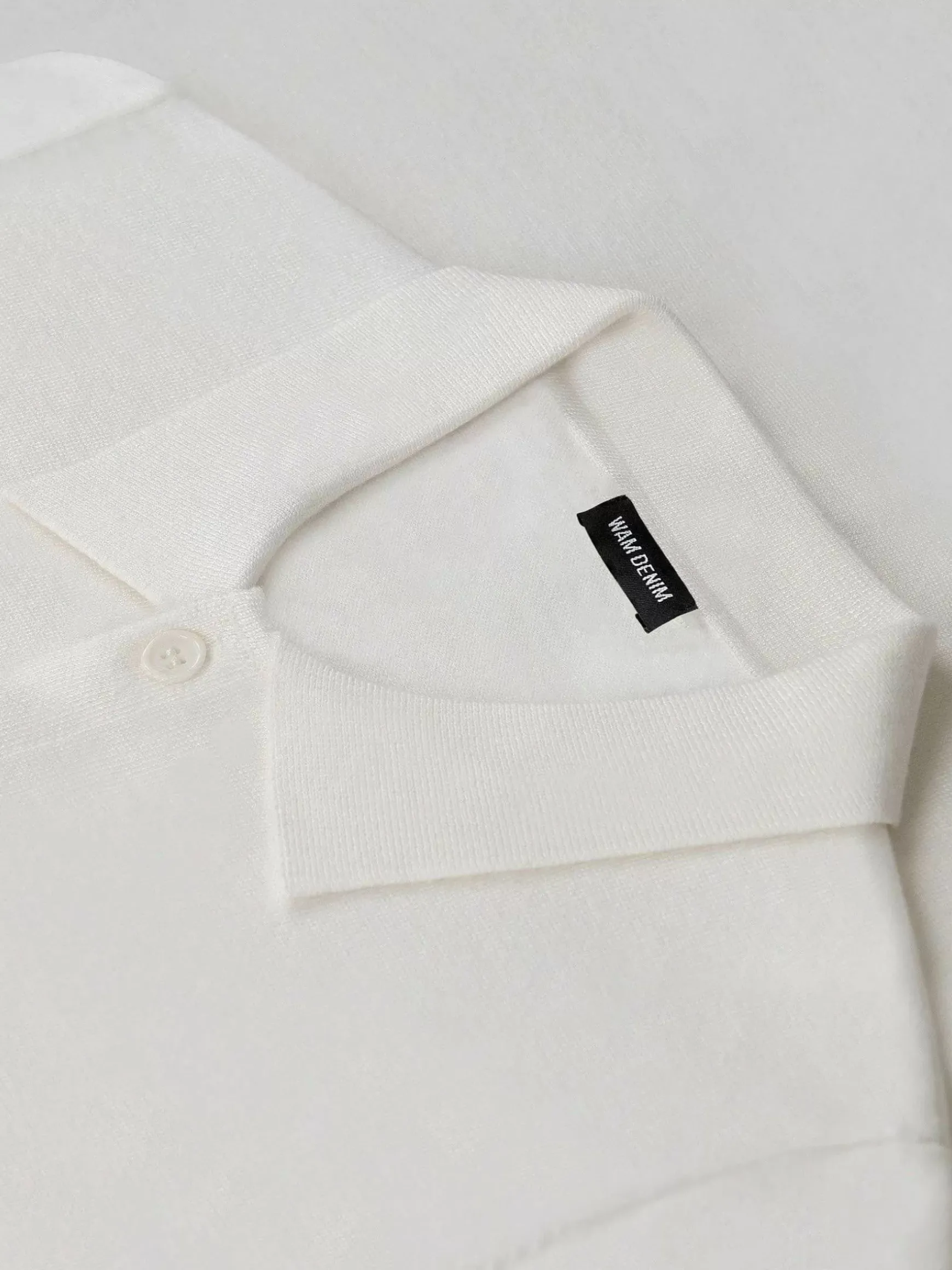 James Full Button-Down White Polo