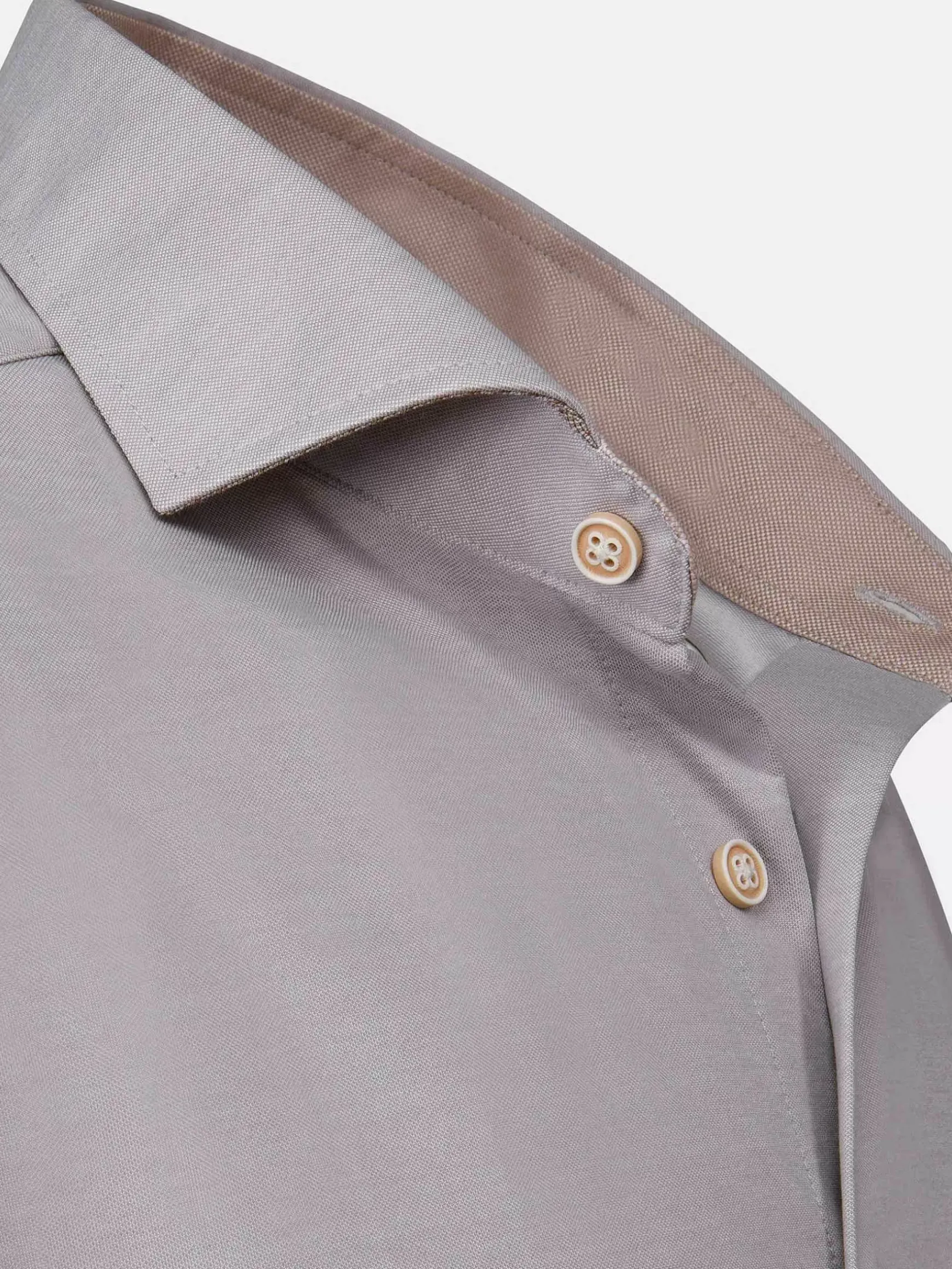 Jucinto Cut Away Collar Overhemd Lange Mouw Grey