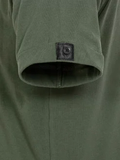 Korfual Casual V-Neck Button T-Shirt Khaki