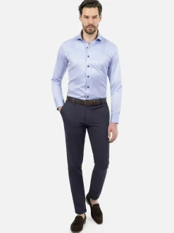 Lance Solid Light Blue Overhemd Lange Mouw