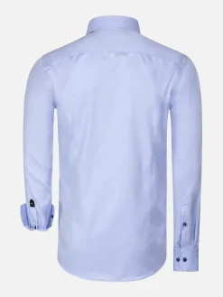 Lance Solid Light Blue Overhemd Lange Mouw