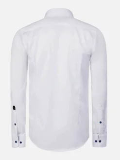 Lance Solid White Overhemd Lange Mouw