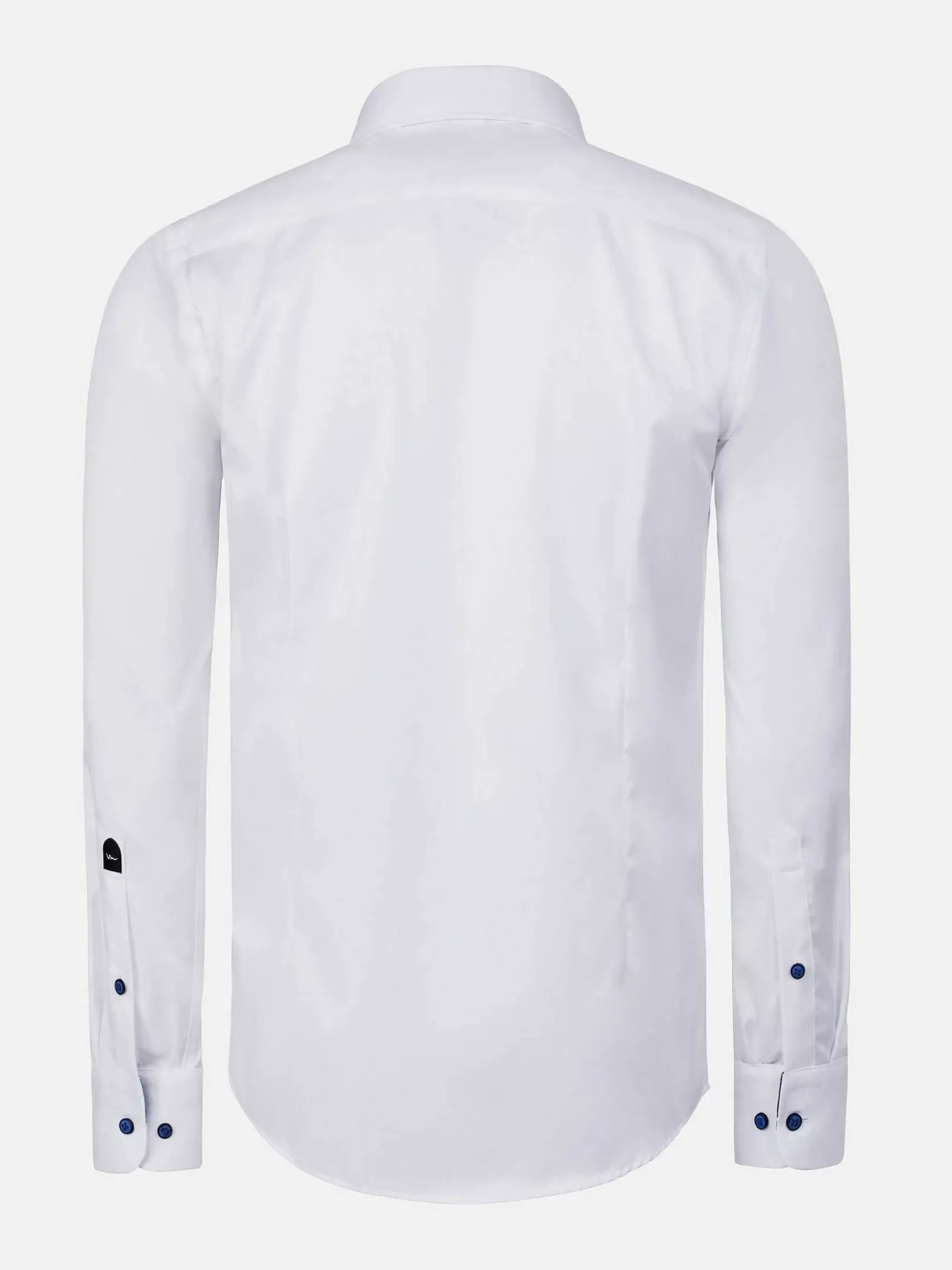 Lance Solid White Overhemd Lange Mouw