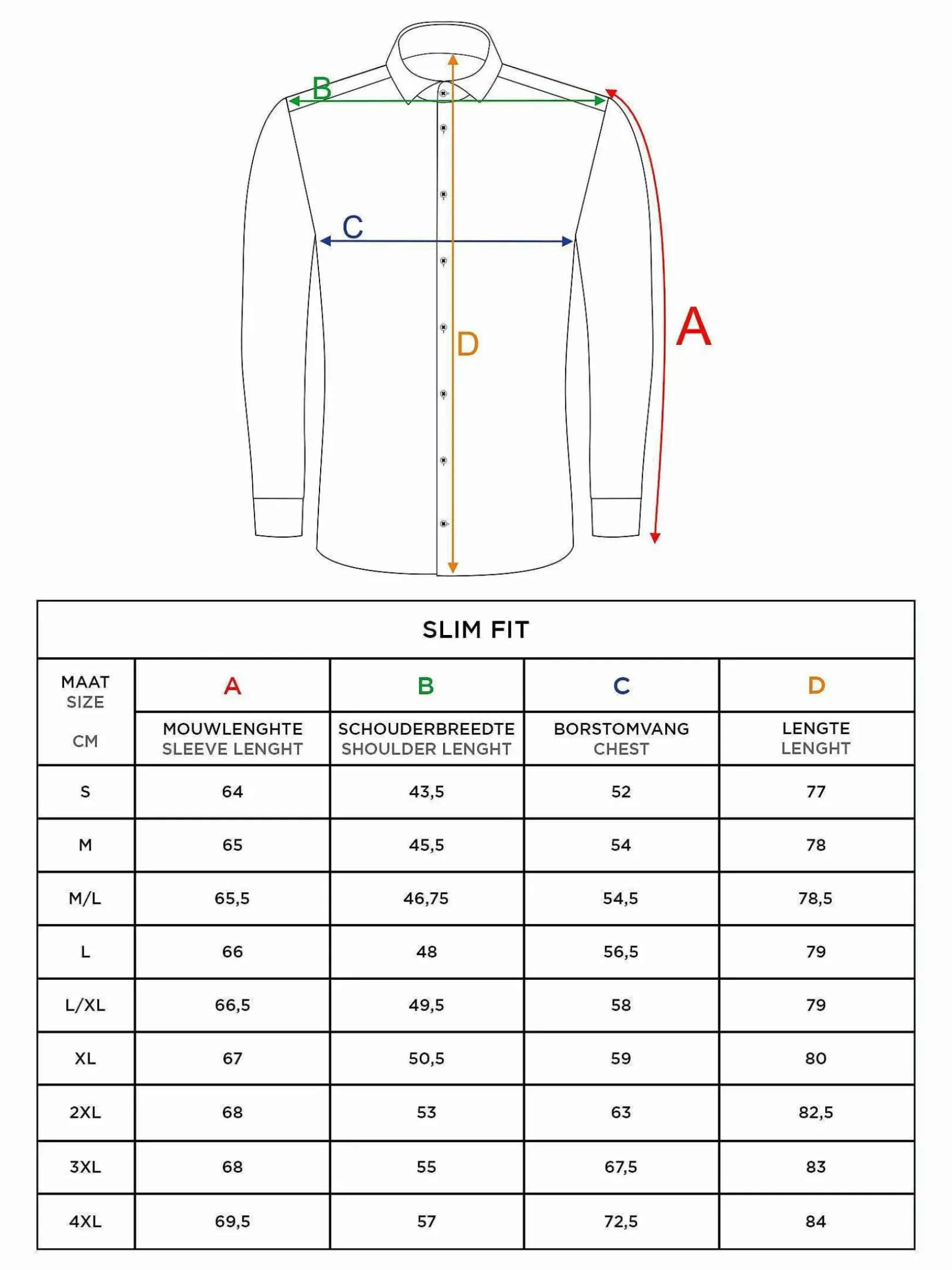 Lance Solid White Overhemd Lange Mouw