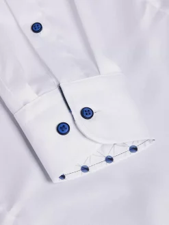 Lance Solid White Overhemd Lange Mouw