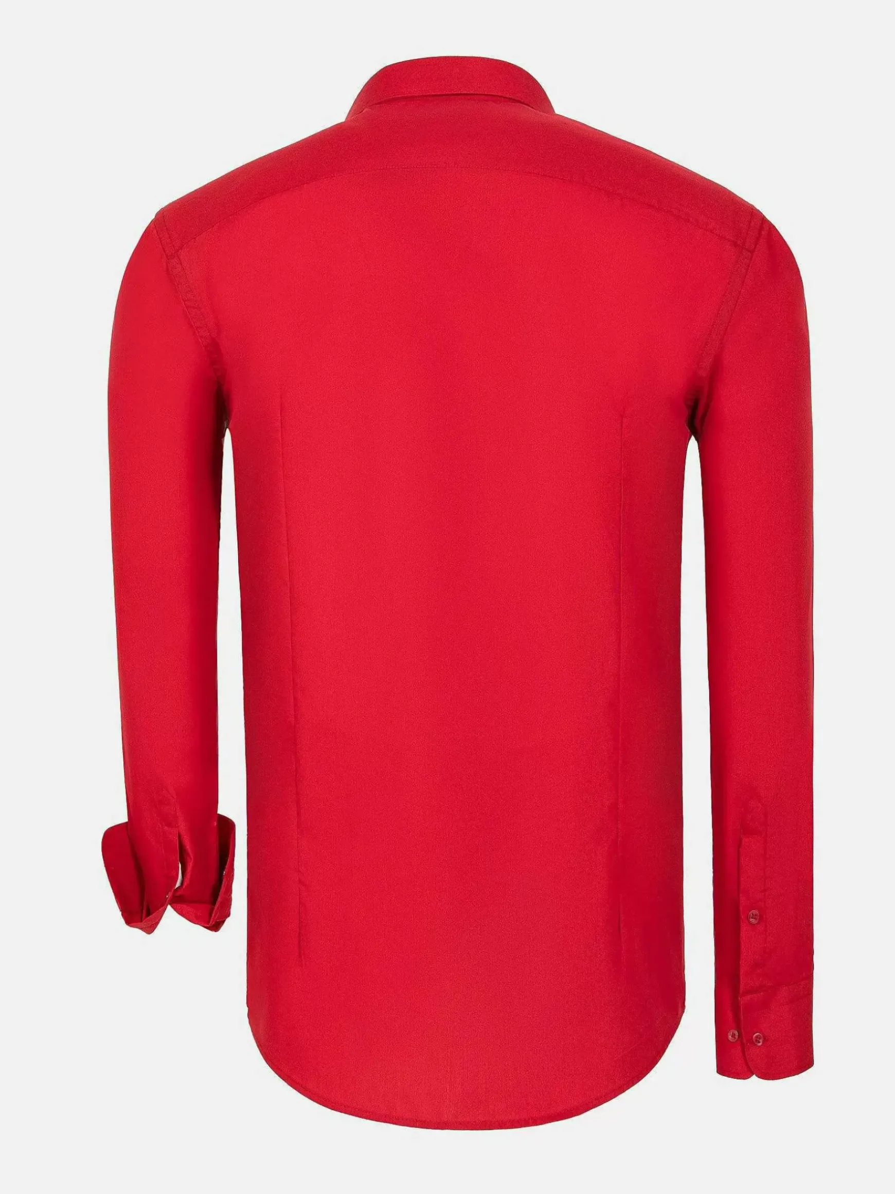 Leira Solid Red Overhemd Lange Mouw
