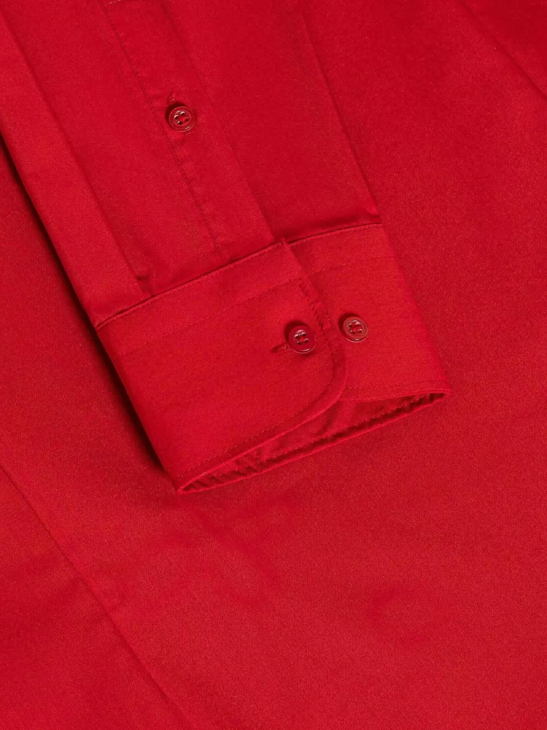 Leira Solid Red Overhemd Lange Mouw