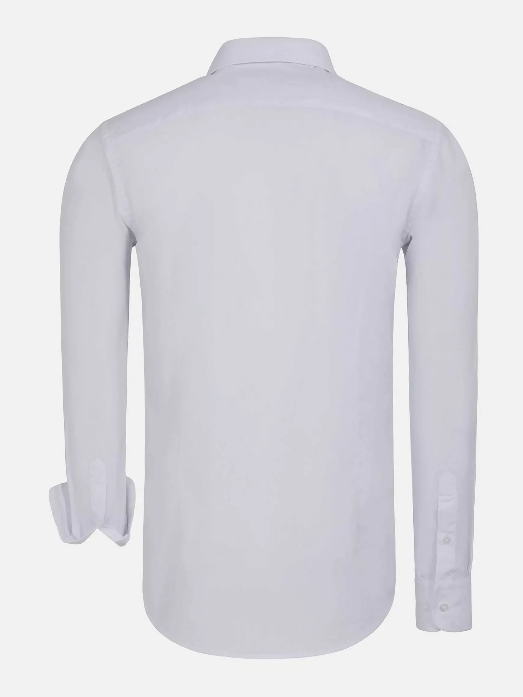 Leira Solid White Overhemd Lange Mouw