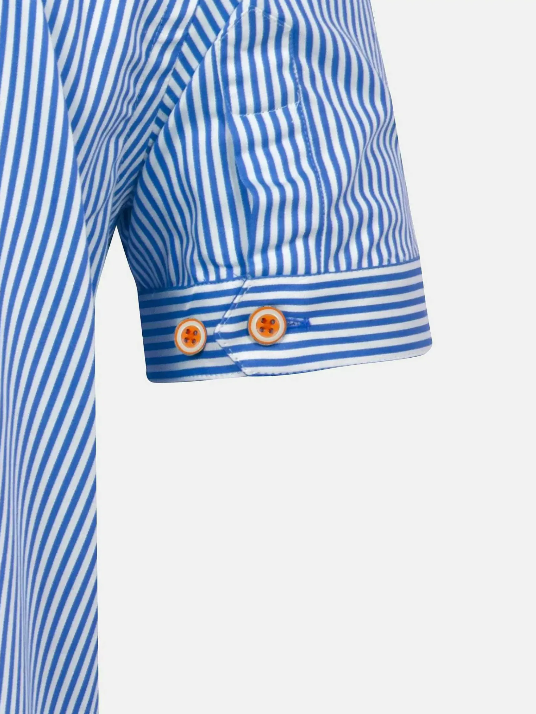 Levi Tailored Fit Blue Overhemd Korte Mouw