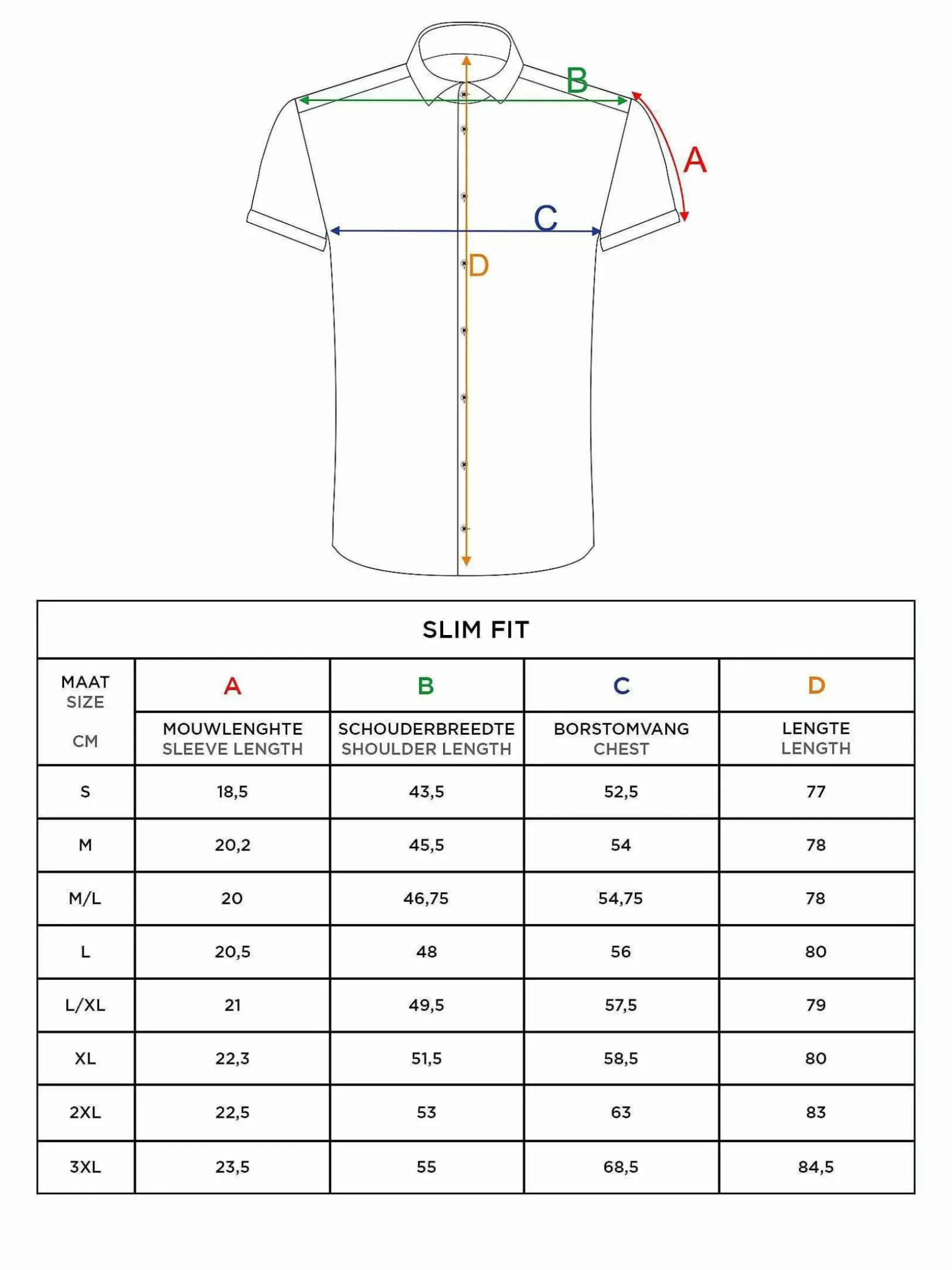 Levi Tailored Fit Blue Overhemd Korte Mouw