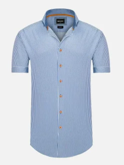 Levi Tailored Fit Blue Overhemd Korte Mouw