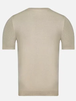 Lucas Pique Knit Beige T-Shirt