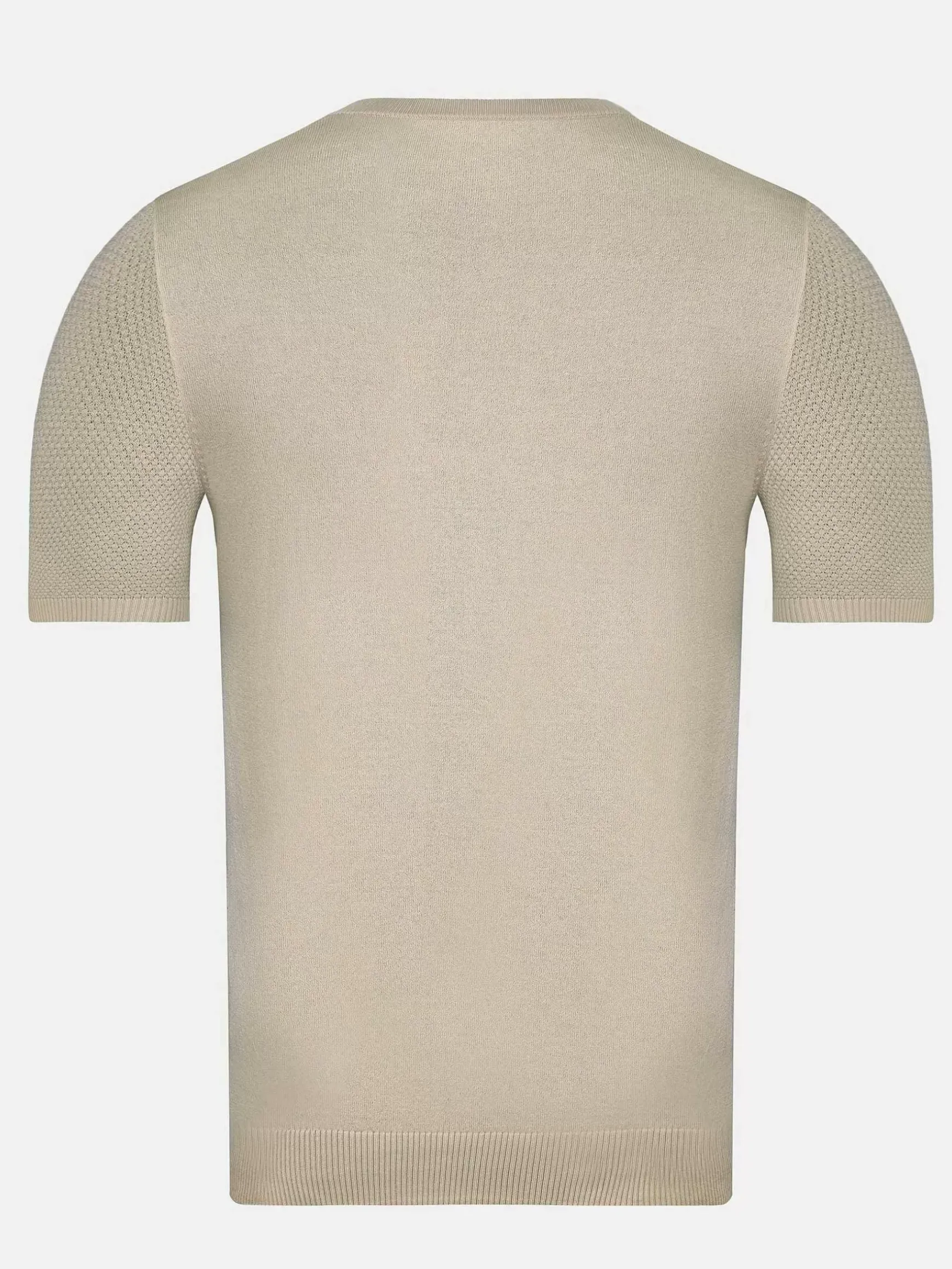 Lucas Pique Knit Beige T-Shirt