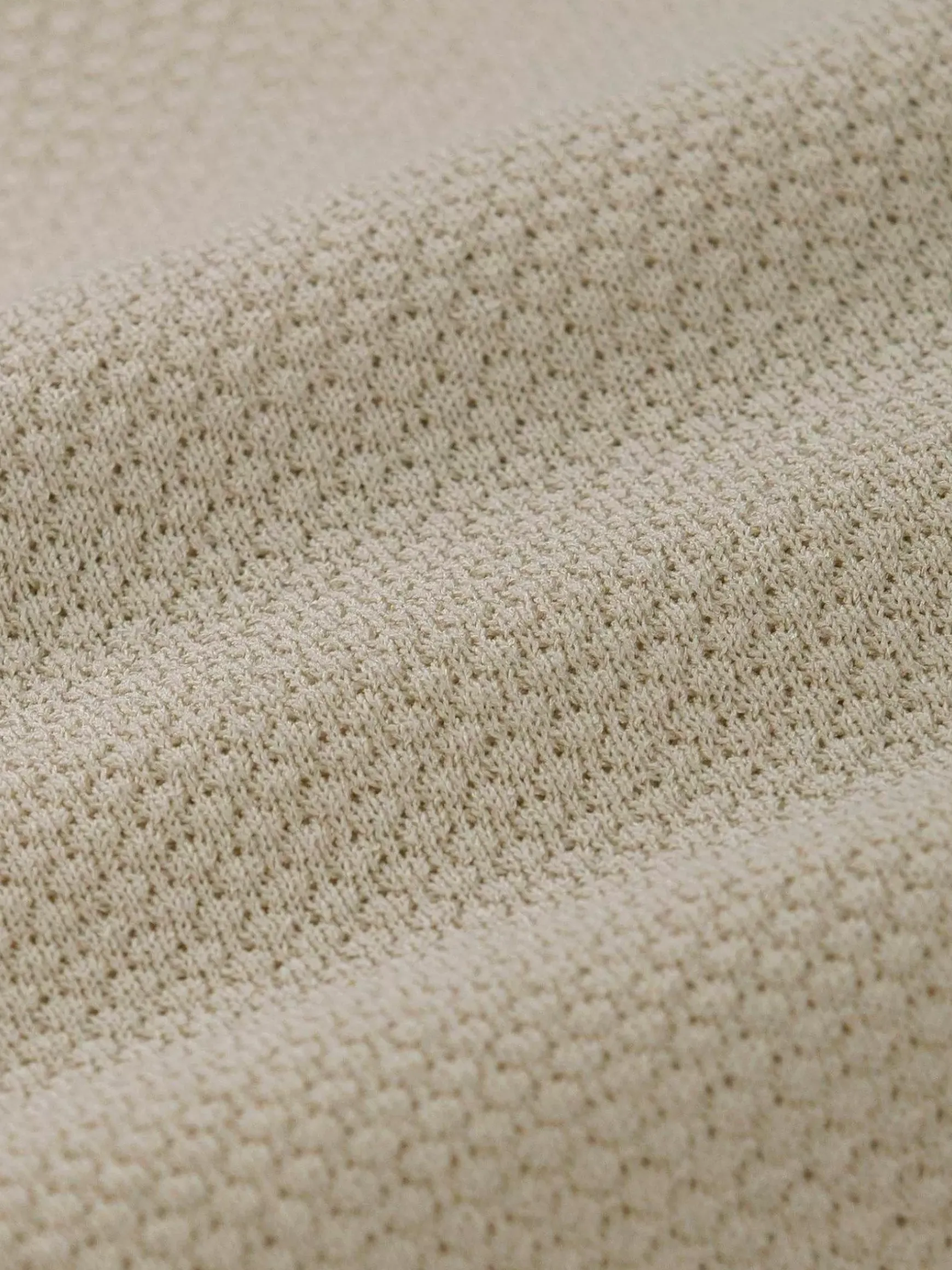 Lucas Pique Knit Beige T-Shirt