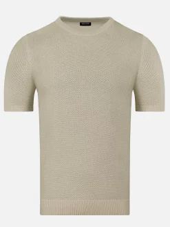 Lucas Pique Knit Beige T-Shirt
