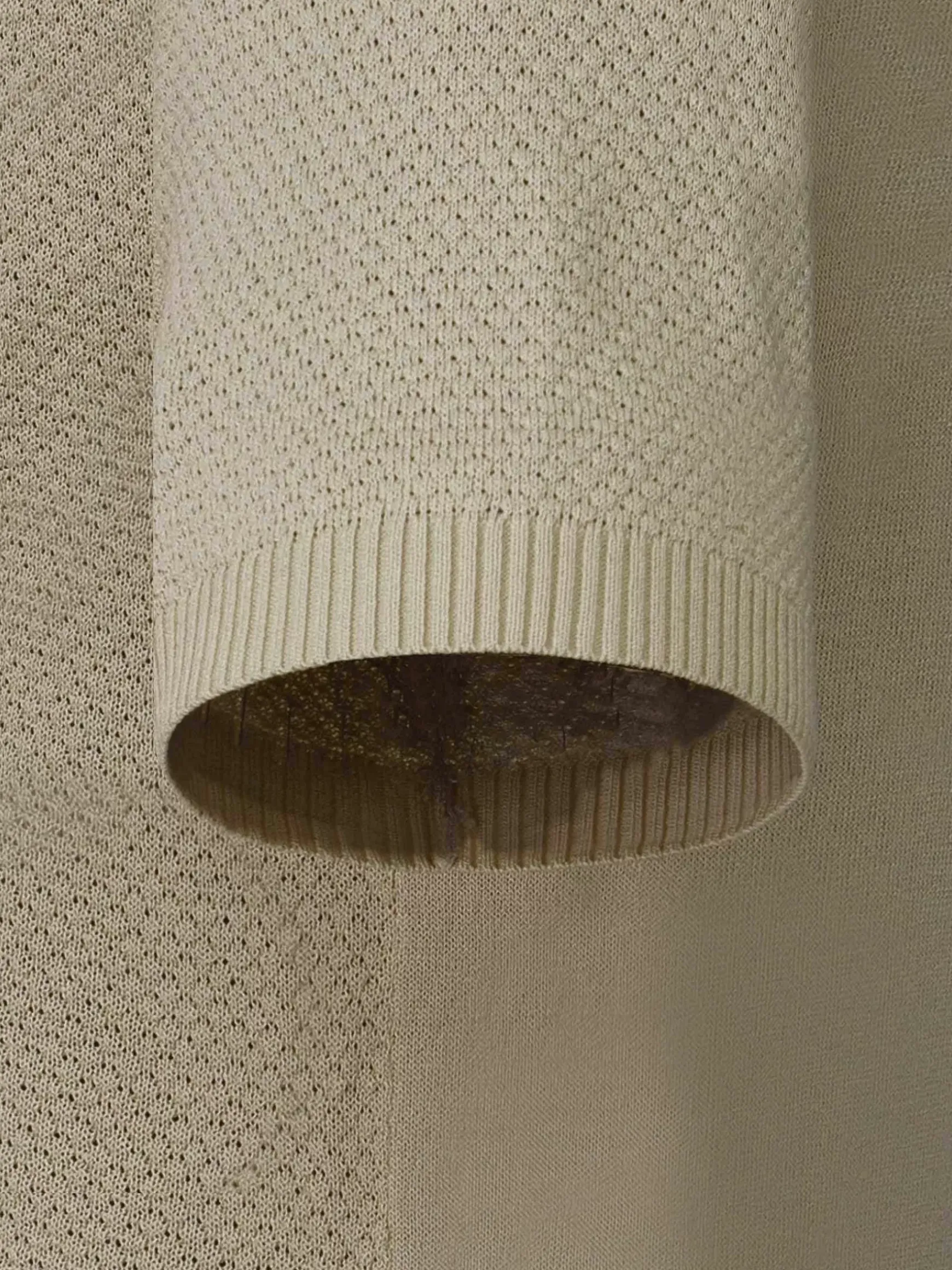 Lucas Pique Knit Beige T-Shirt