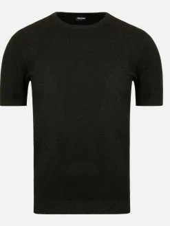 Lucas Pique Knit Black T-Shirt