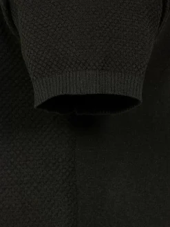 Lucas Pique Knit Black T-Shirt