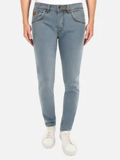 Luna Mini Check Slim Fit Blue Jeans