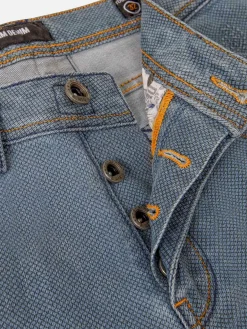 Luna Mini Check Slim Fit Blue Jeans