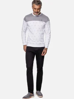 Mariner Ground Floral White Grey Sweater