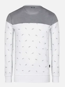 Mariner Ground Floral White Grey Sweater