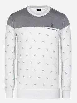 Mariner Ground Floral White Grey Sweater