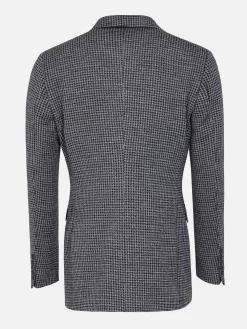 Minevra Checked Slim Fit Black Grey Colbert