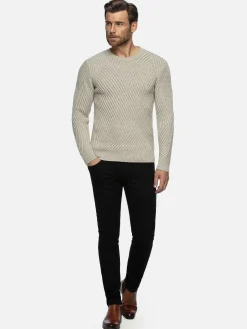 Minnesota Pattern Crew Neck Beige Truien