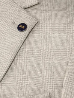 Mustaine Glen Plaid Pattern Beige Colbert