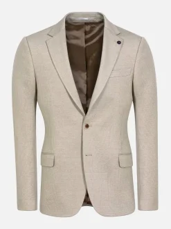 Mustaine Glen Plaid Pattern Beige Colbert