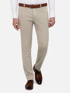 Mustaine Micro Patterned Beige Pants
