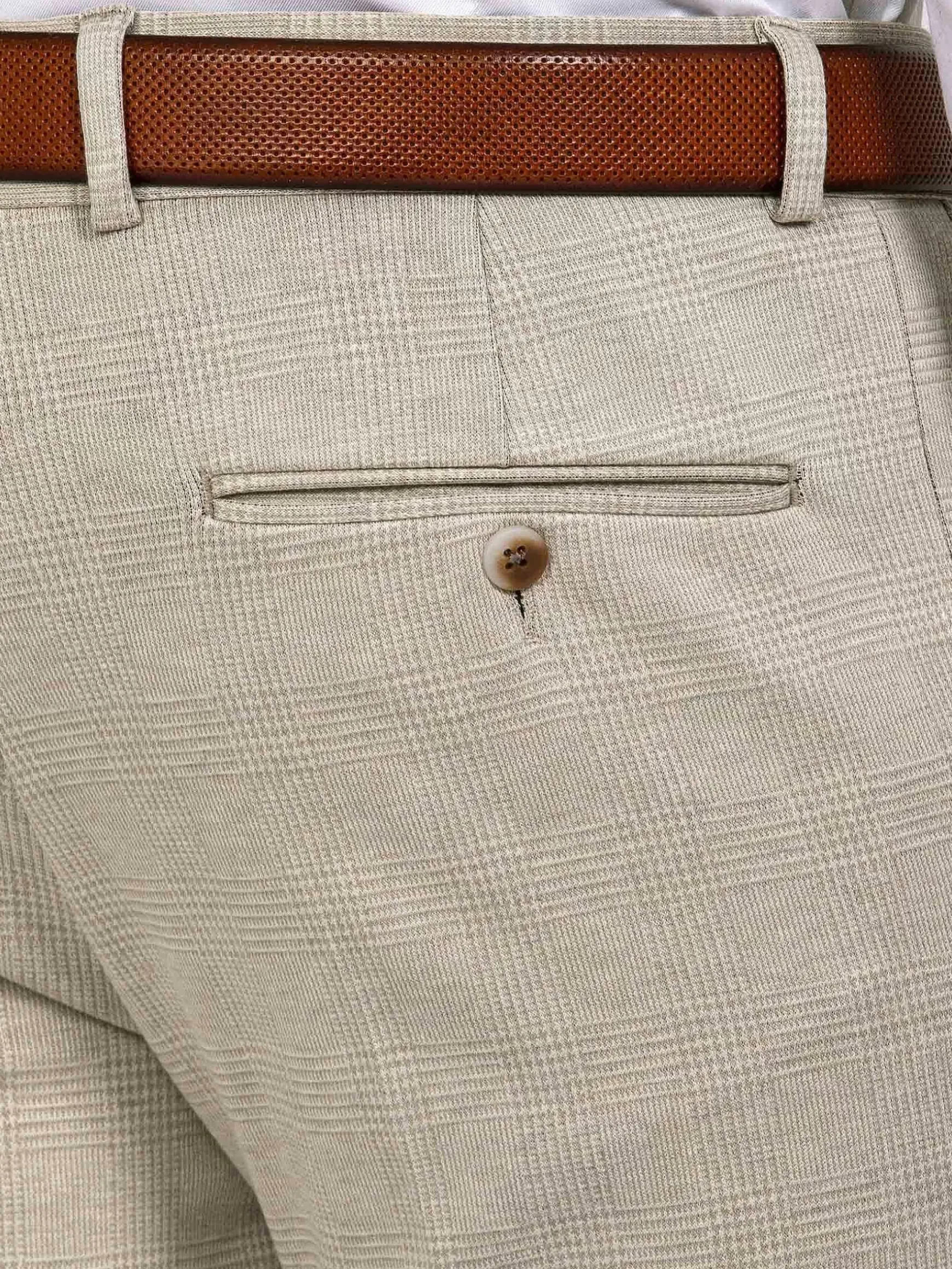 Mustaine Micro Patterned Beige Pants