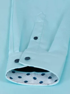 Mykonos Solid Light Turquoise Overhemd Longe Mouw