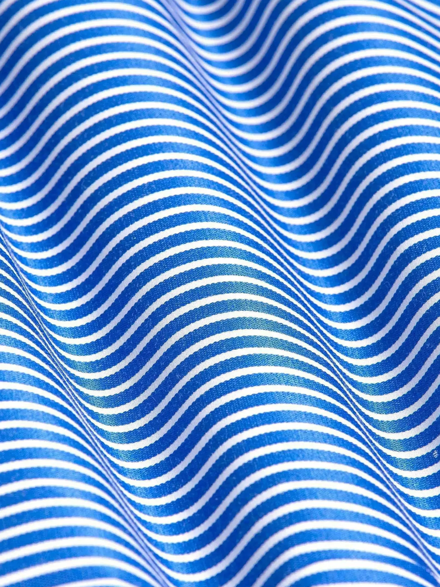 Nancy Royal Blue Striped Overhemd Lange Mouw