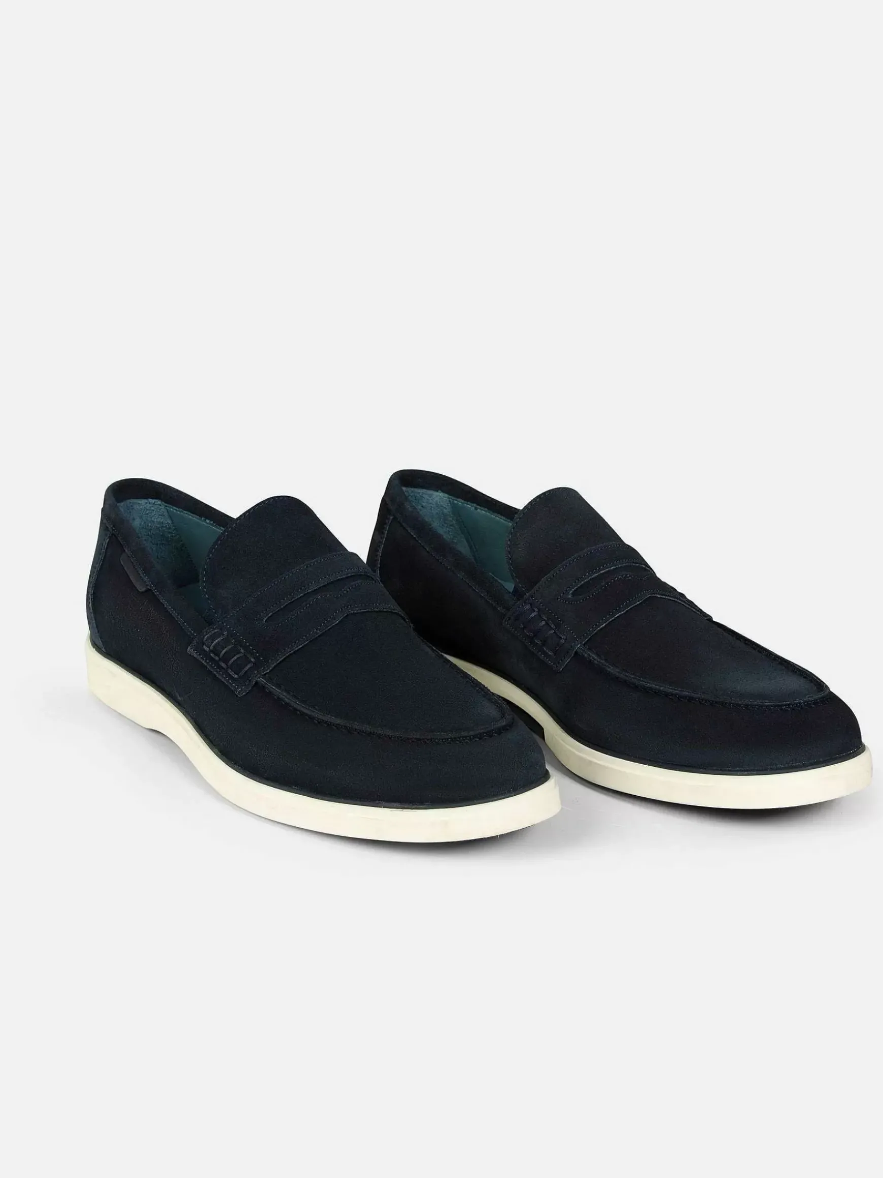 Navy Suede Loafer Schoenen Navy