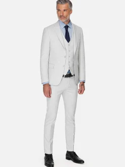 Newsted Comfort Wide Lapel Light Grey Colbert