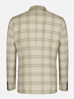 Nico Single Breasted Check Beige Colbert