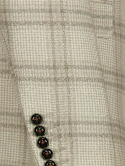 Nico Single Breasted Check Beige Colbert