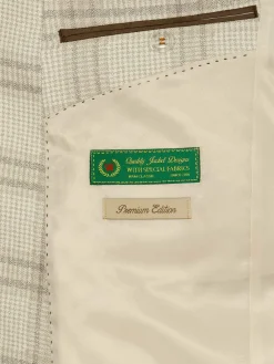 Nico Single Breasted Check Beige Colbert