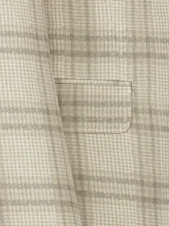 Nico Single Breasted Check Beige Colbert
